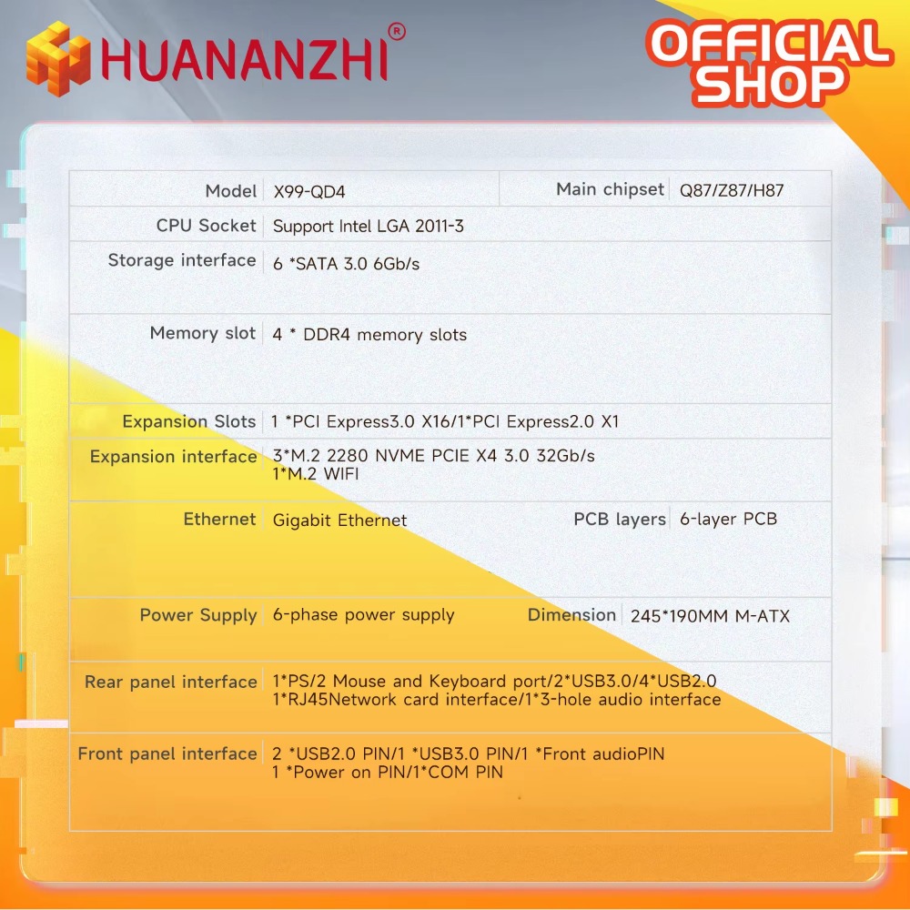 HUANANZHI X99 QD4 LGA 2011-3 X - E5 2696 V3 review and price