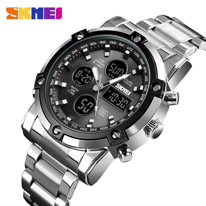 Skmei 1389  Men Three Time Qua - Gold 6138 review and price
